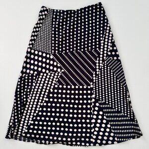 NWT Express Black and White Polka Dot Pull-On Skirt